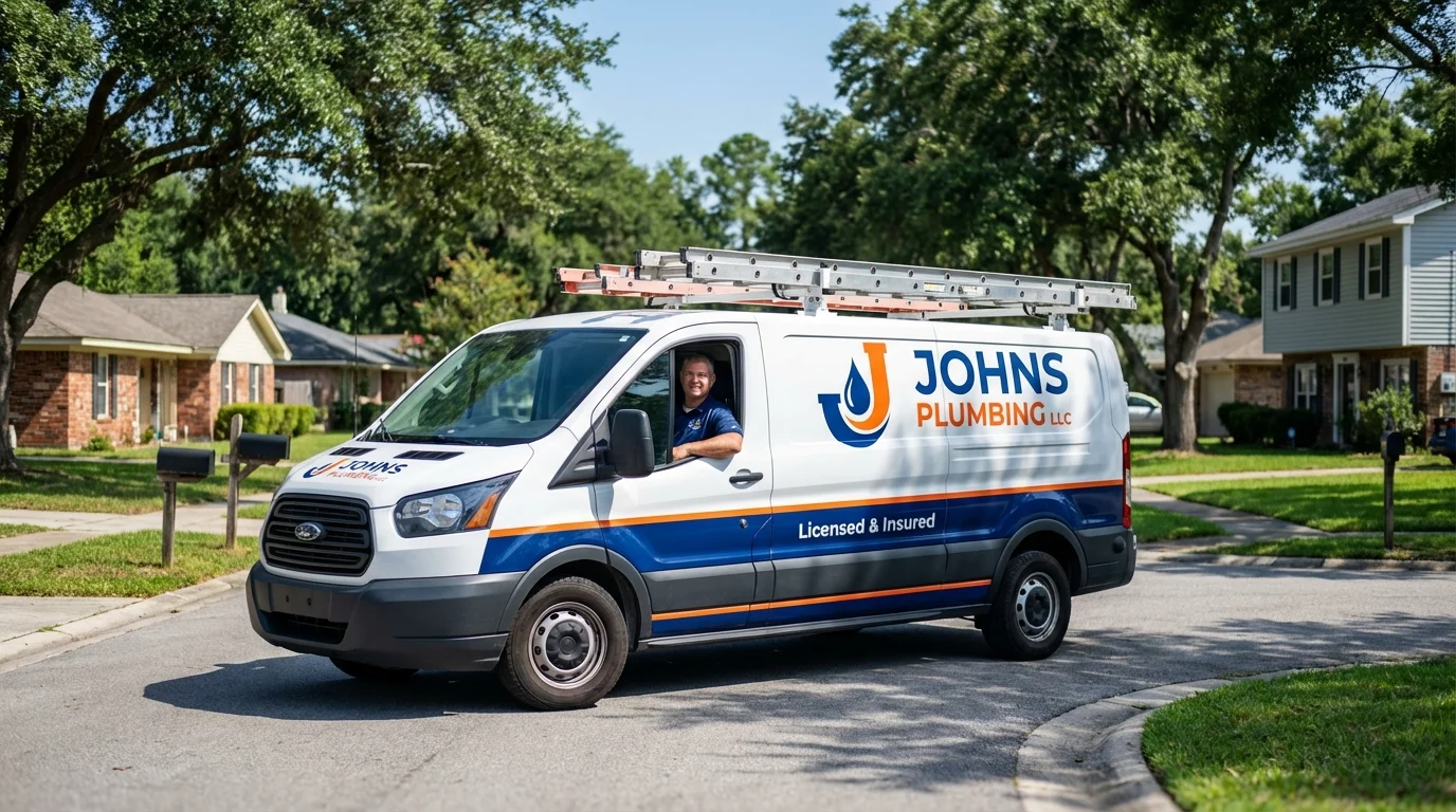 Johns Plumbing LLC service van in Brush Prairie, WA